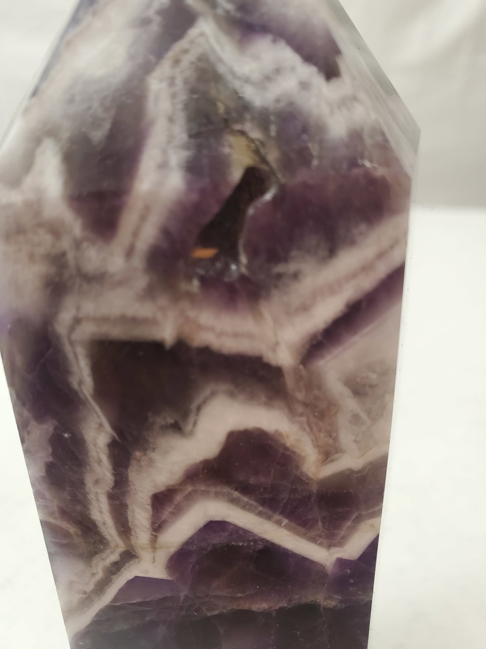 CHEVRON AMETHYST POLISHED OBELISK TOWER (1 of 6)
