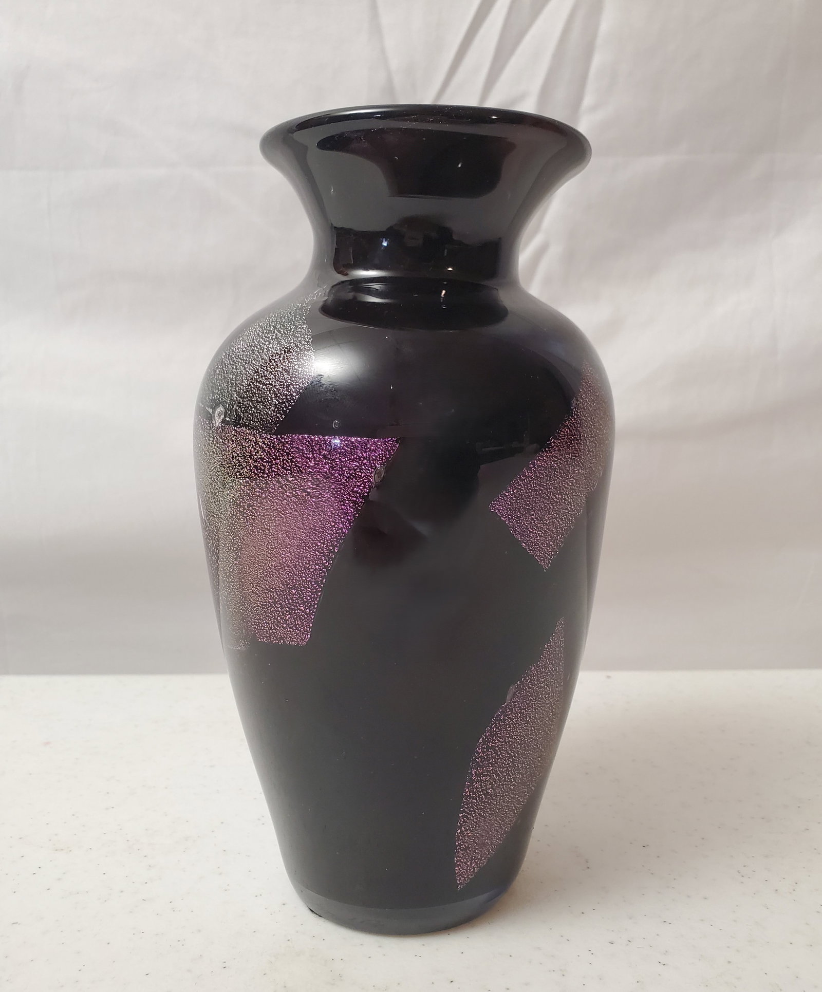 SHERBORNE SLACK DICHROIC ART GLASS VASE ARTIST SIGNED TO BASE (1 of 8)