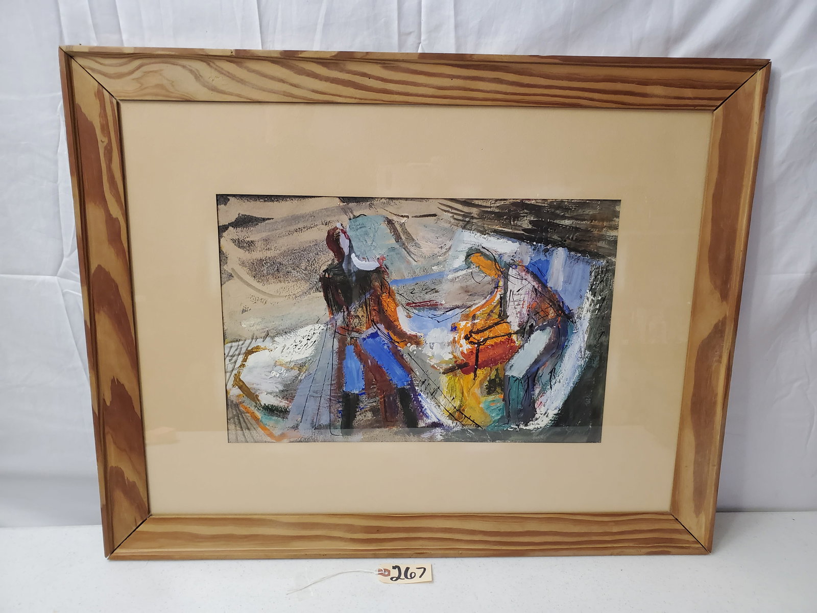 FRAMED OIL PAINTING "THICK WEATHER" SIGNED S. DILLARD: DISPLAYING UNIQUE PICTURESQUE PAINTING IN WOODEN FRAME, MEASURING 32" WIDE AND 25" HIGH