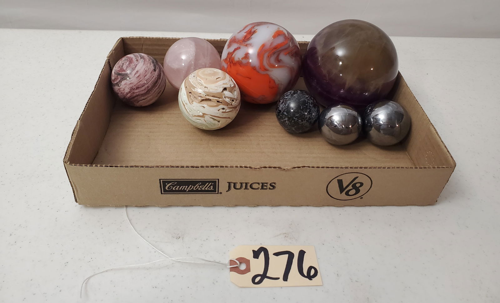 VARIETY OF NATURAL POLISHED STONE SPHERES (1 of 4)