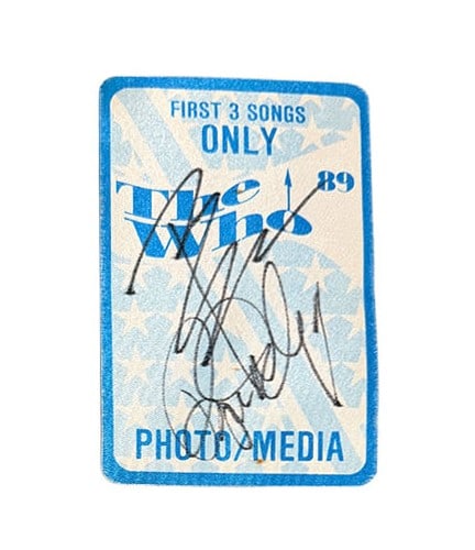 The Who Pete Townshend/Roger Daltrey Autographed Backstage Pass (1 of 1)