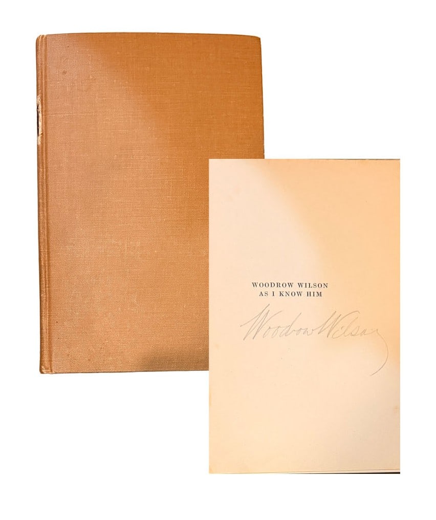 Original Woodrow Wilson Autographed Book RARE (1 of 1)