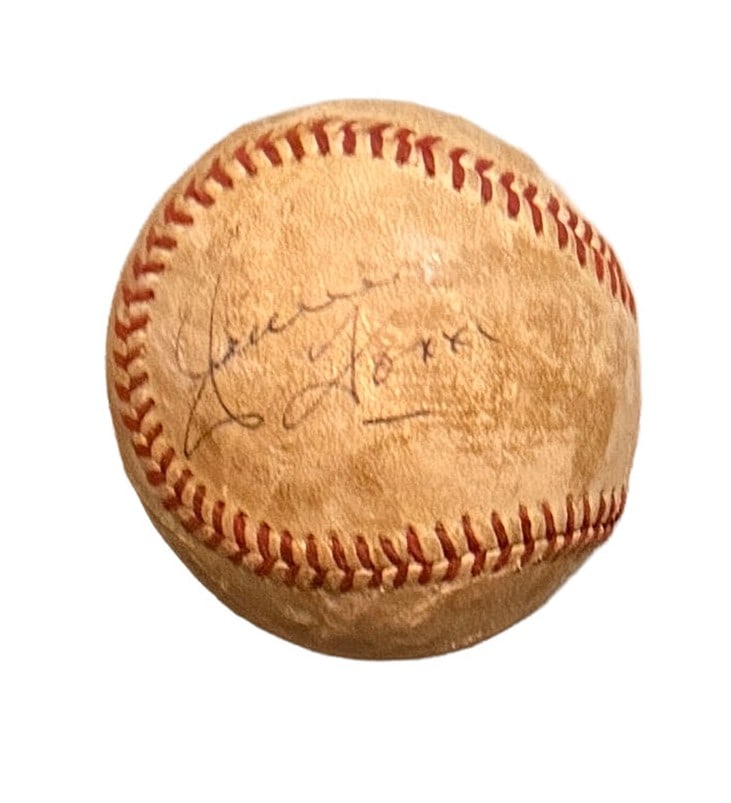 Jimmie Foxx Autographed Vintage Unlabeled Baseball (1 of 1)