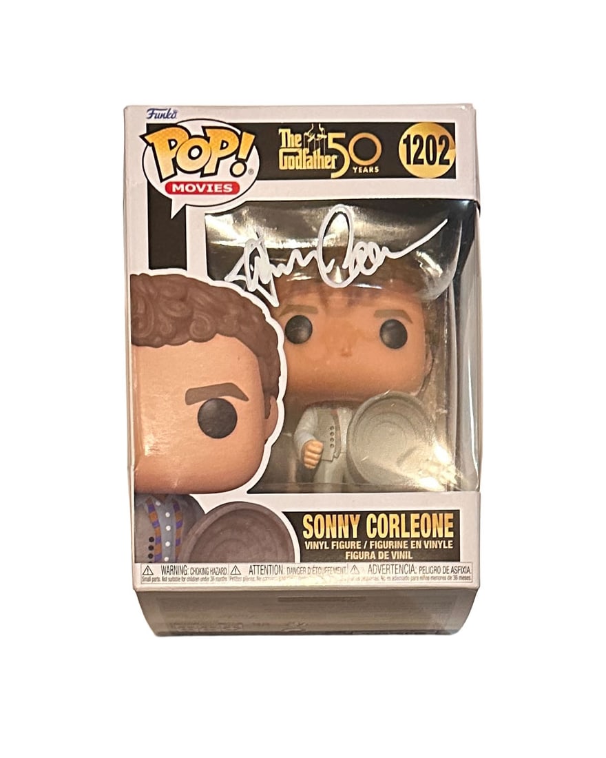 James Caan Autographed Godfather Funko Pop: Signed Funko Pop! James Caan. Signed at a private signing he did before he passed. Had the Beckett Sticker but it fell off. We fully gurantee this item.