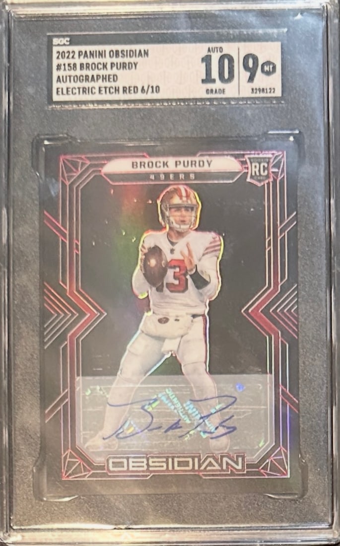 2022 Obsidian Brock Purdy Autographed SGC ROOKIE (1 of 1)