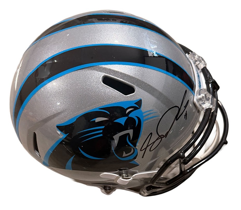 Sam Darnold Autographed Full Size Panthers Helmet BECKETT: He is in the Super Bowl with the Seahawks, Beckett COA