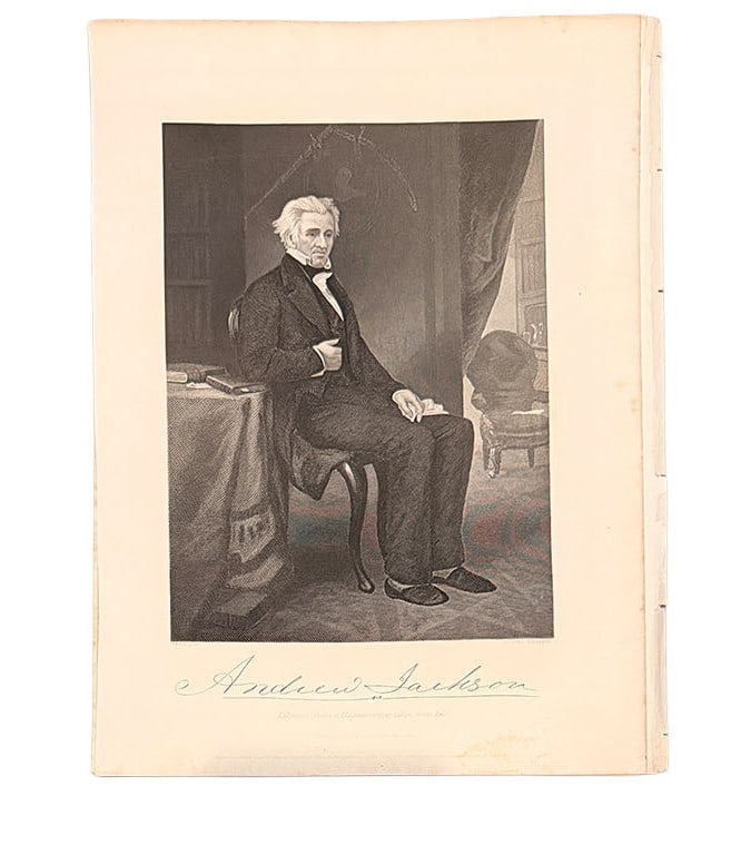 Andrew Jackson RP Autograph Book Page US PRESIDENT (1 of 1)