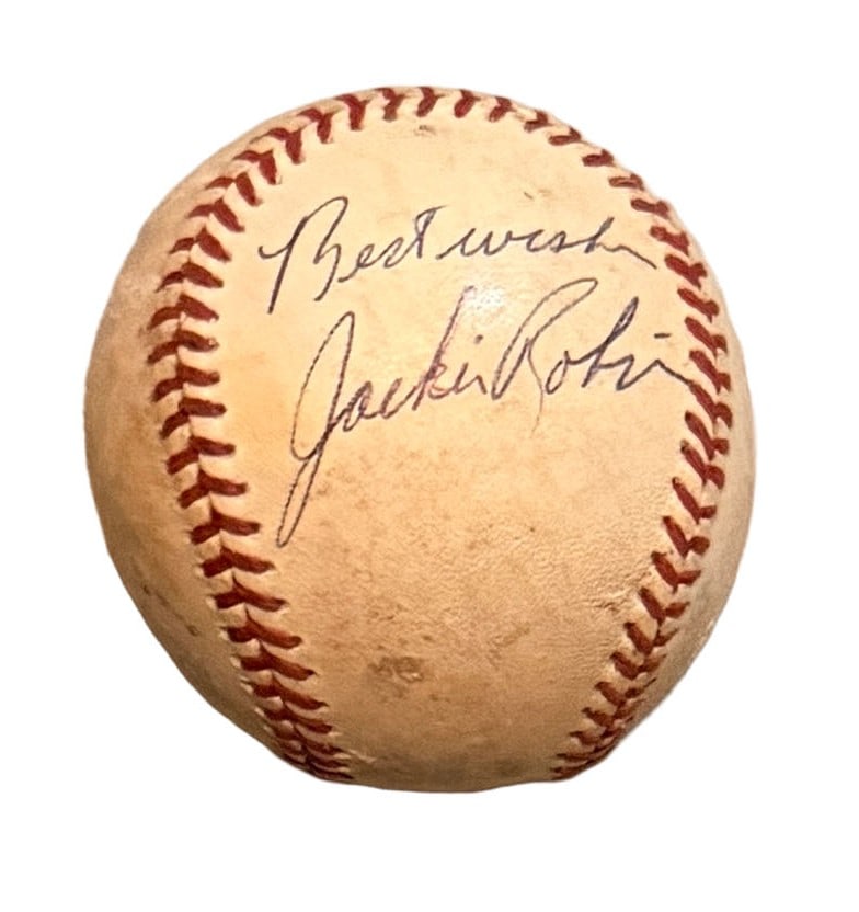 Jackie Robinson Autographed Clean Baseball (1 of 1)