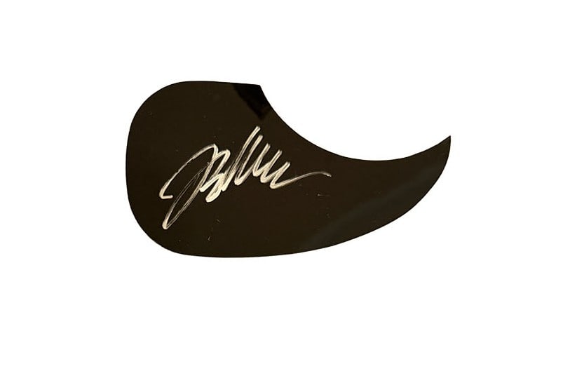 Jeff Beck Autographed Acoustic Guitar Pickguard: Guitar Legend and former member of the Yardbirds. This will fit any acoustic guitar.