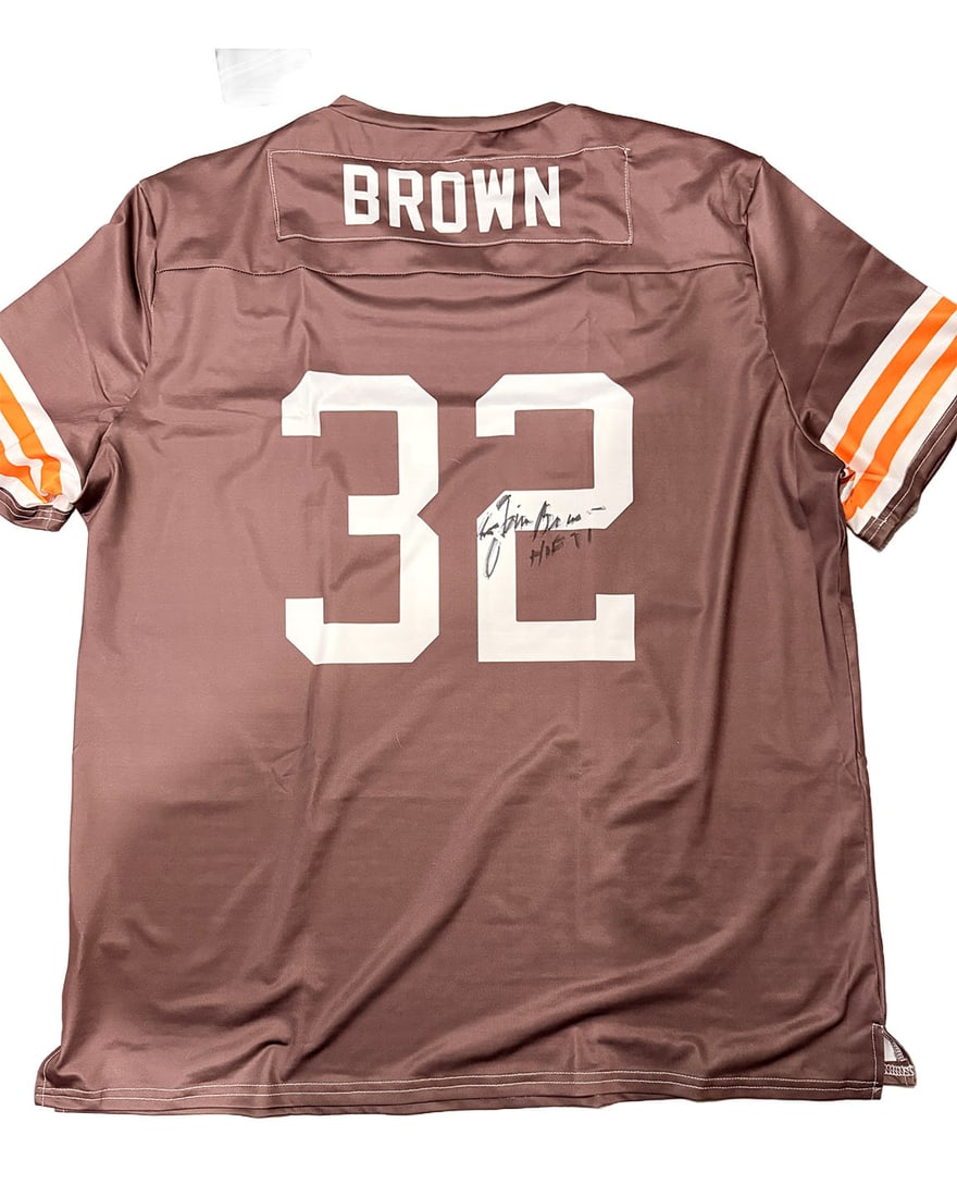 Jim Brown Autographed Browns Jersey HOF Inscription (1 of 1)
