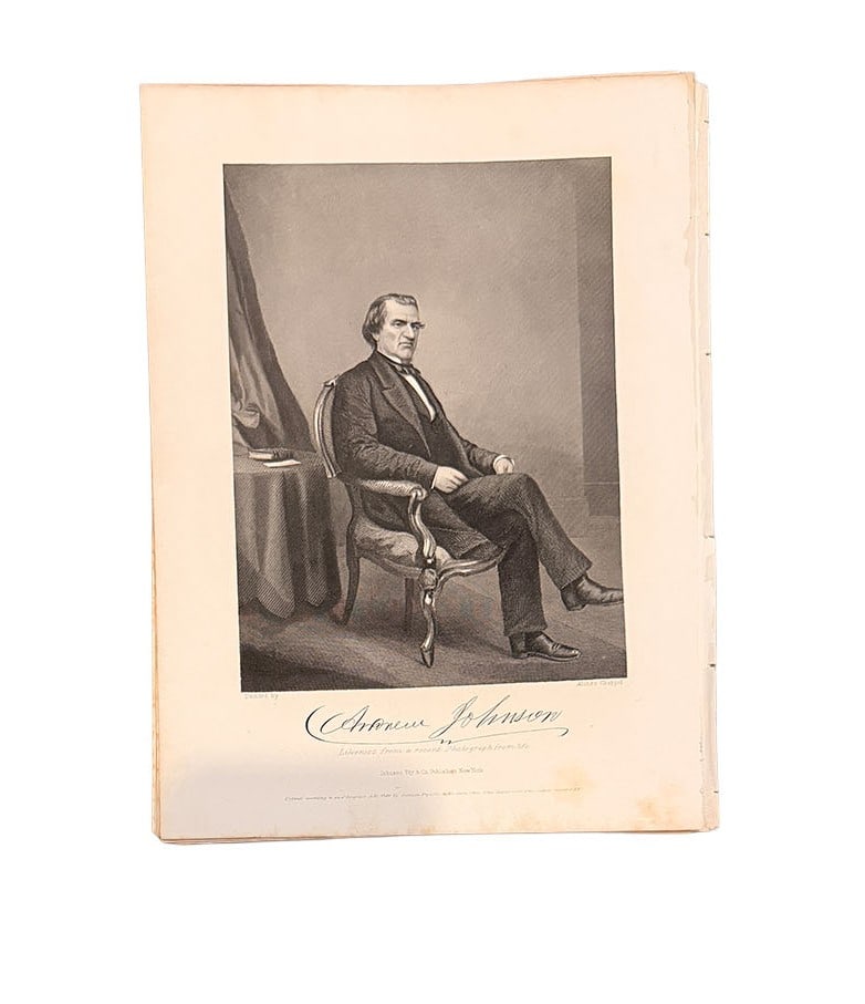 Andrew Johnson RP Autographed Vintage Book Page (1 of 1)
