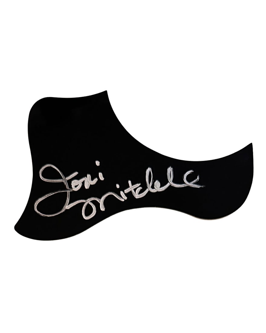 Joni Mitchell Autographed Acoustic Guitar Pickguard (1 of 1)