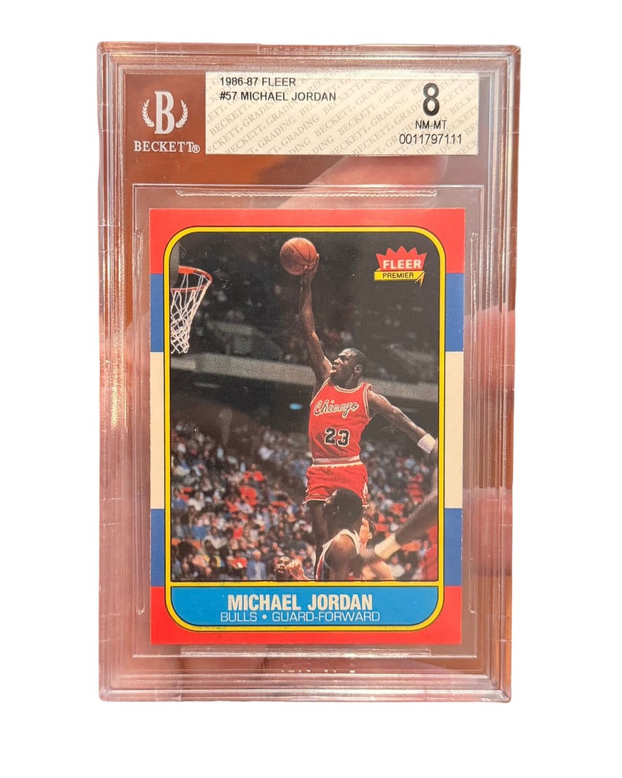 1986 Fleer Michael Jordan BGS 8 NM Rookie Card (1 of 1)