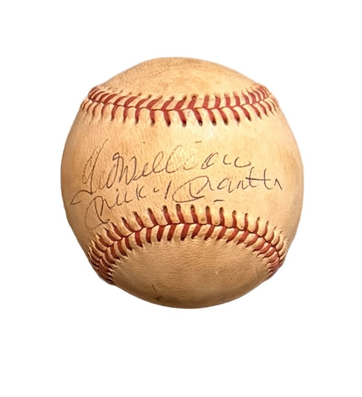 Ted Williams Mickey Mantle Autographed Baseball (1 of 1)