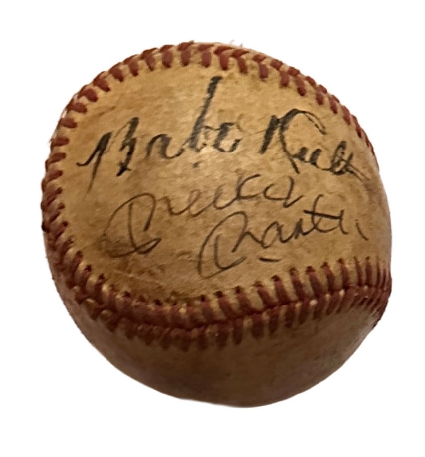 Babe Ruth Mickey Mantle AUTOGRAPHED Baseball (1 of 1)