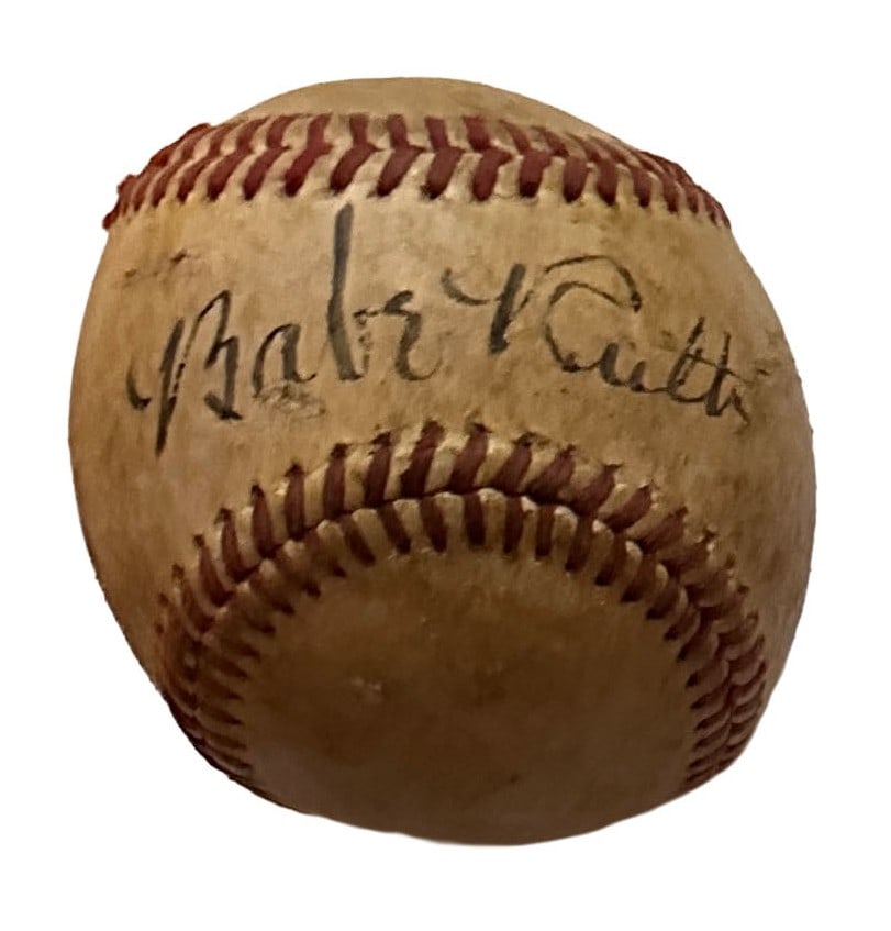 Babe Ruth Autographed Vintage American League Baseball (1 of 1)