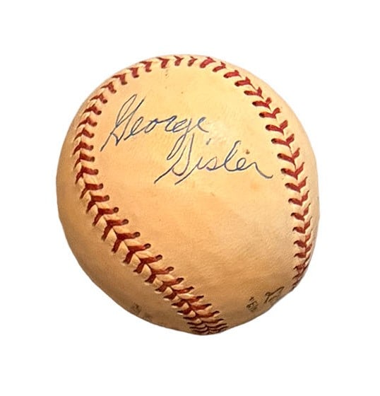 George Sisler Autographed Baseball (1 of 1)