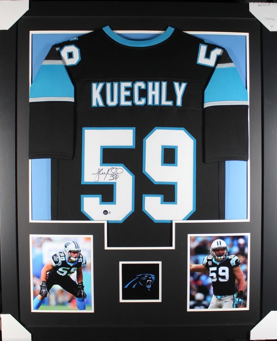 Luke Kuechly Autographed Panthers Framed Jersey (1 of 1)