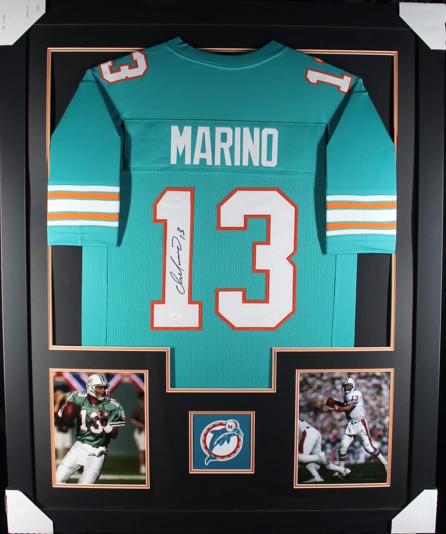 Dan Marino Autographed Dolphins Framed Jersey (1 of 1)