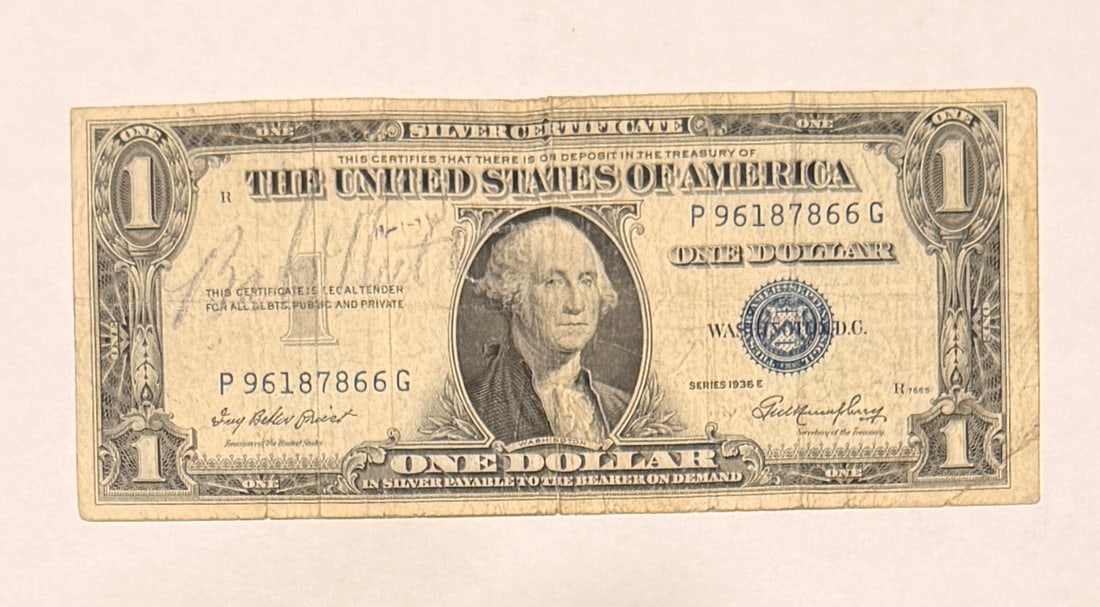 Babe Ruth Autographed $1 Silver Certficate (1 of 2)