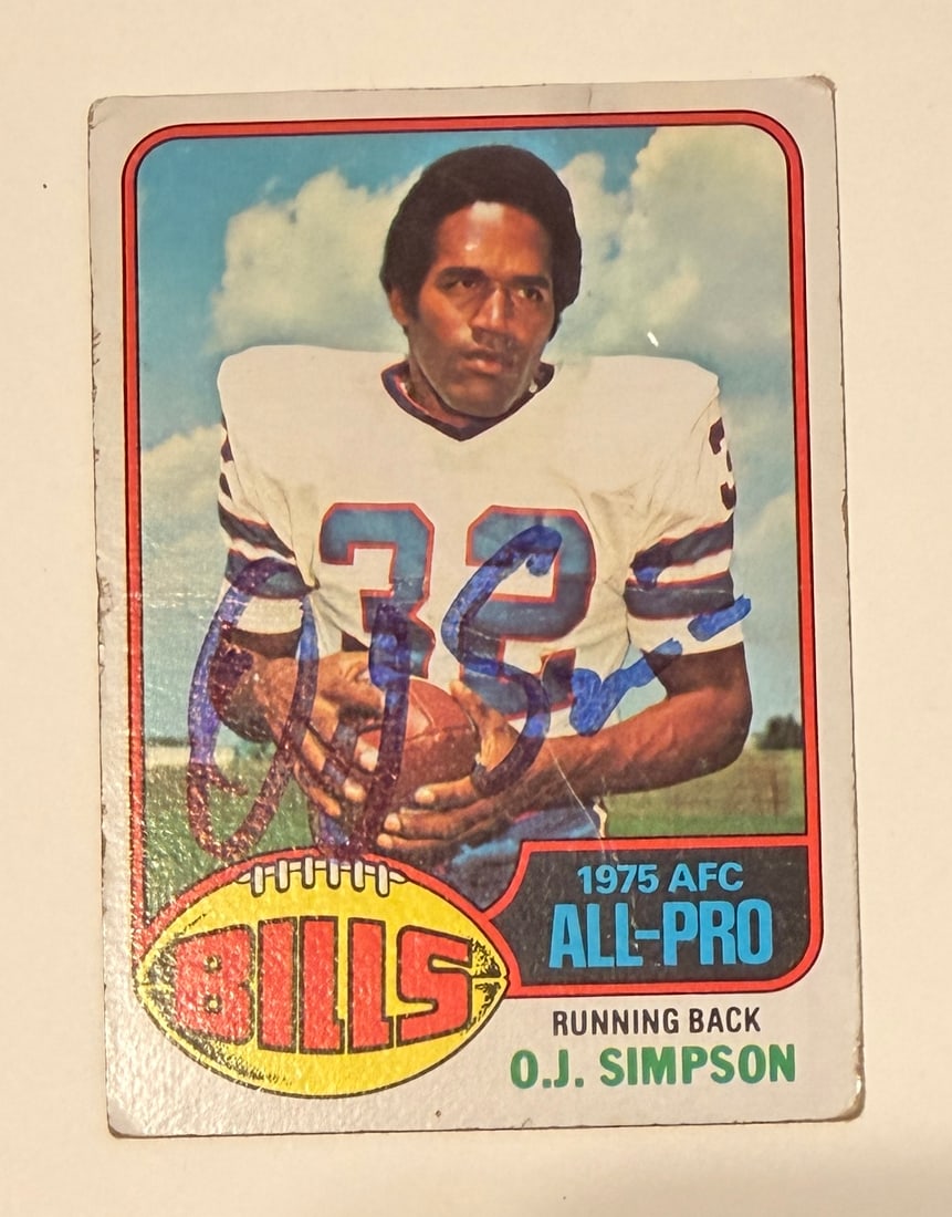 OJ Simpson Autographed Bills Card (1 of 1)