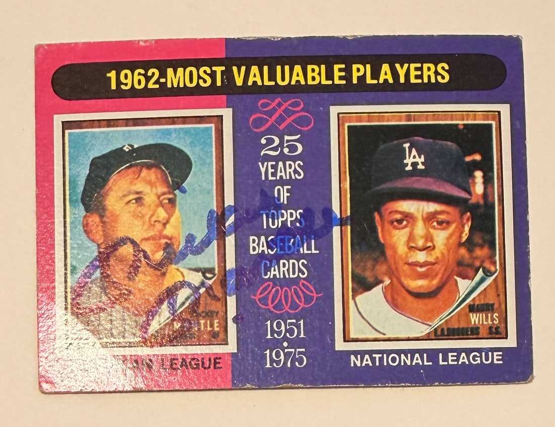 Mickey Mantle Autographed 1975 Topps Card (1 of 1)