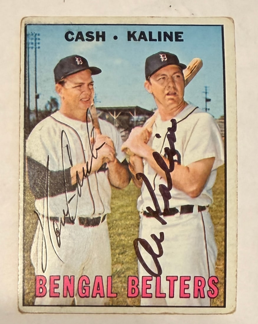 Al Kaline Norm Cash Autographed CARD: We have a collection of signed cards in. The collector,Collected everything from balls to cards to whatever. He has over 3000 signed cards and cuts. No COA'S But we fully guarantee these cards.