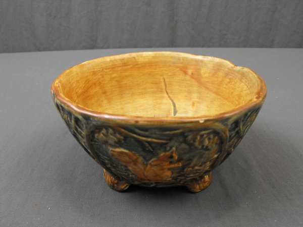 Weller Woodcraft Squirrel Bowl: A nice art pottery bowl by Weller. 3.25 c 6.5