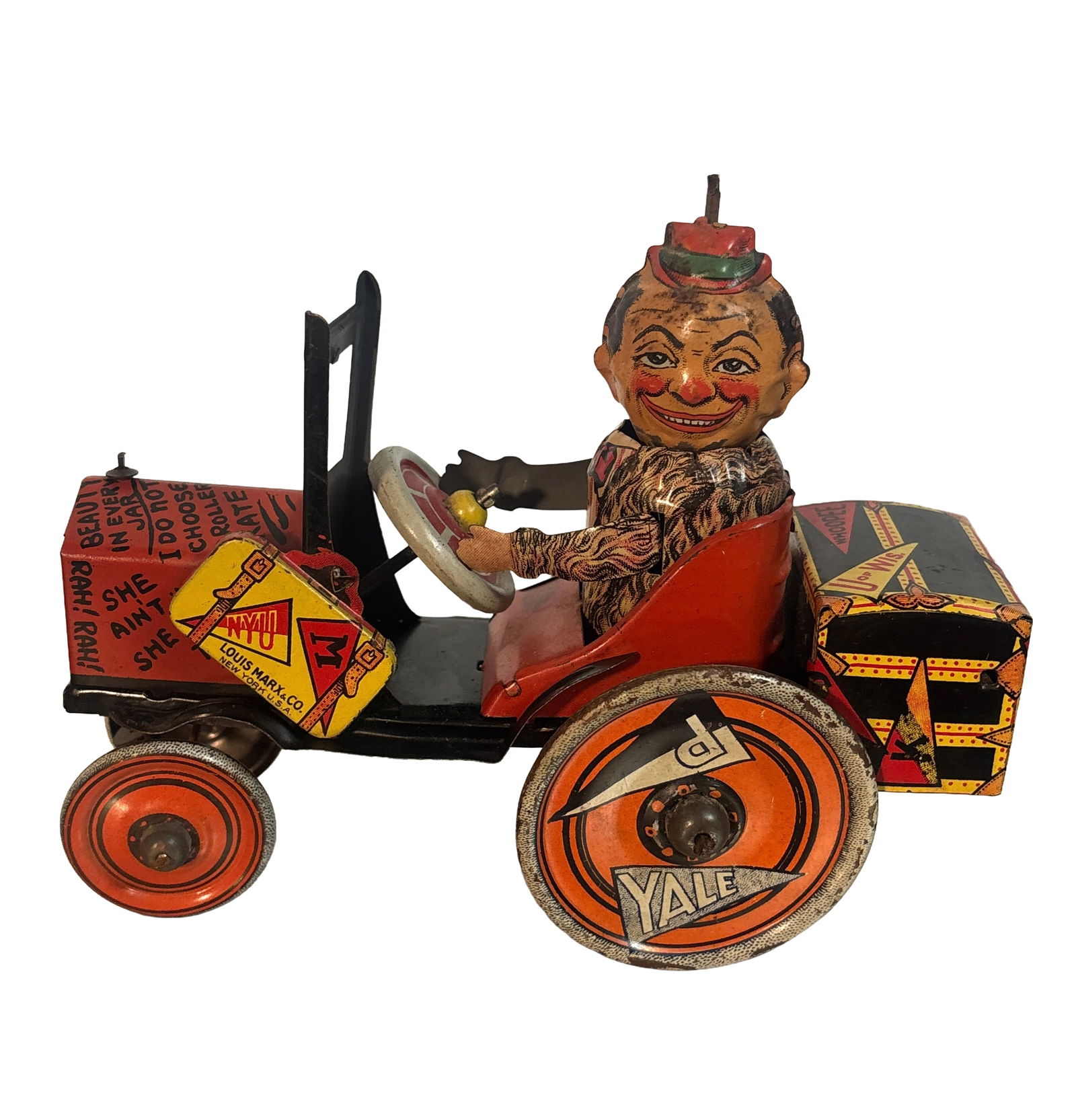 Antique 1920s Louis Marx & Co Tin Litho Toy Whoope Car (1 of 5)