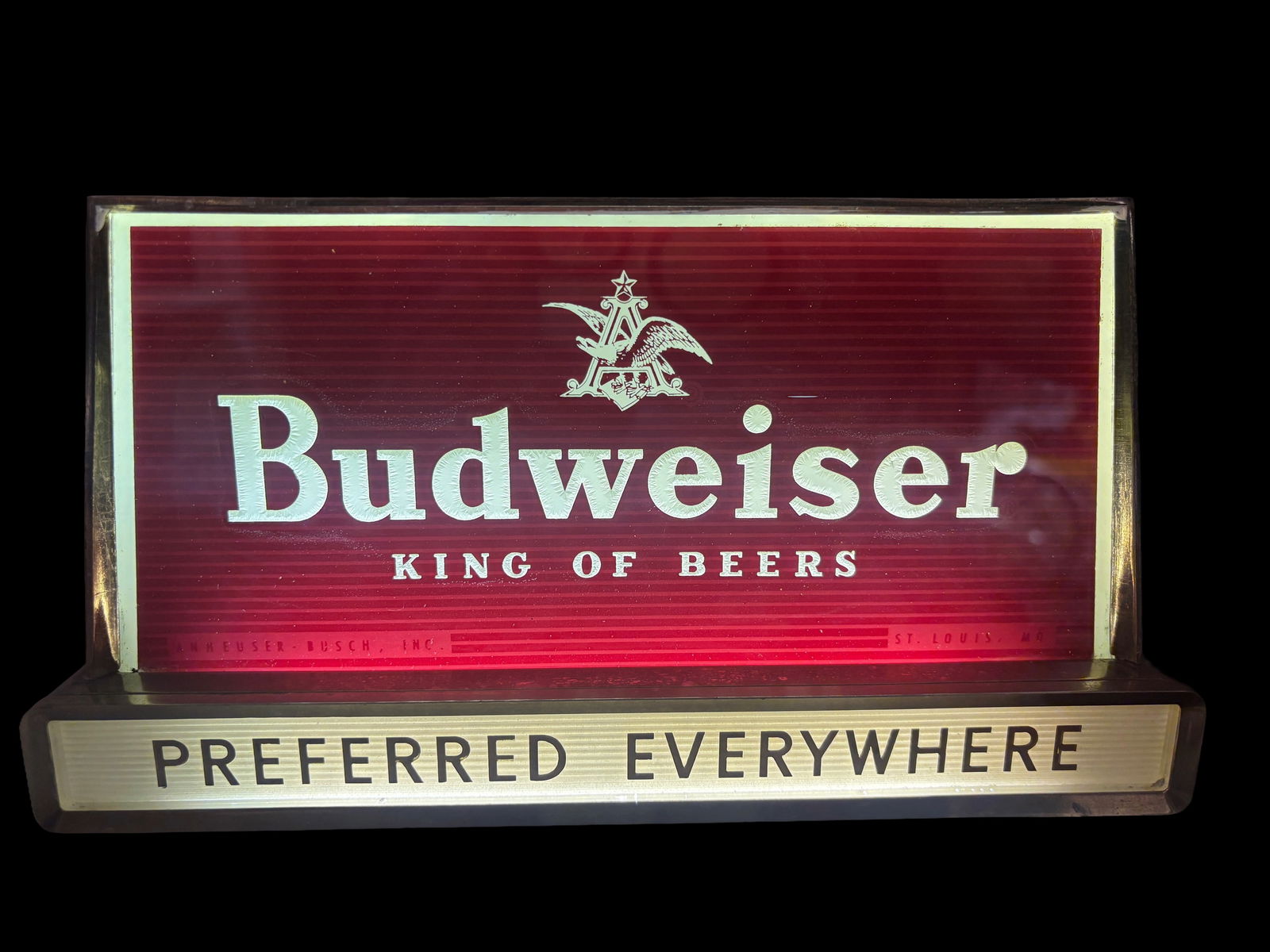 Vintage Budweiser Bar Cash Register lighted sign 1950s 60s (1 of 5)
