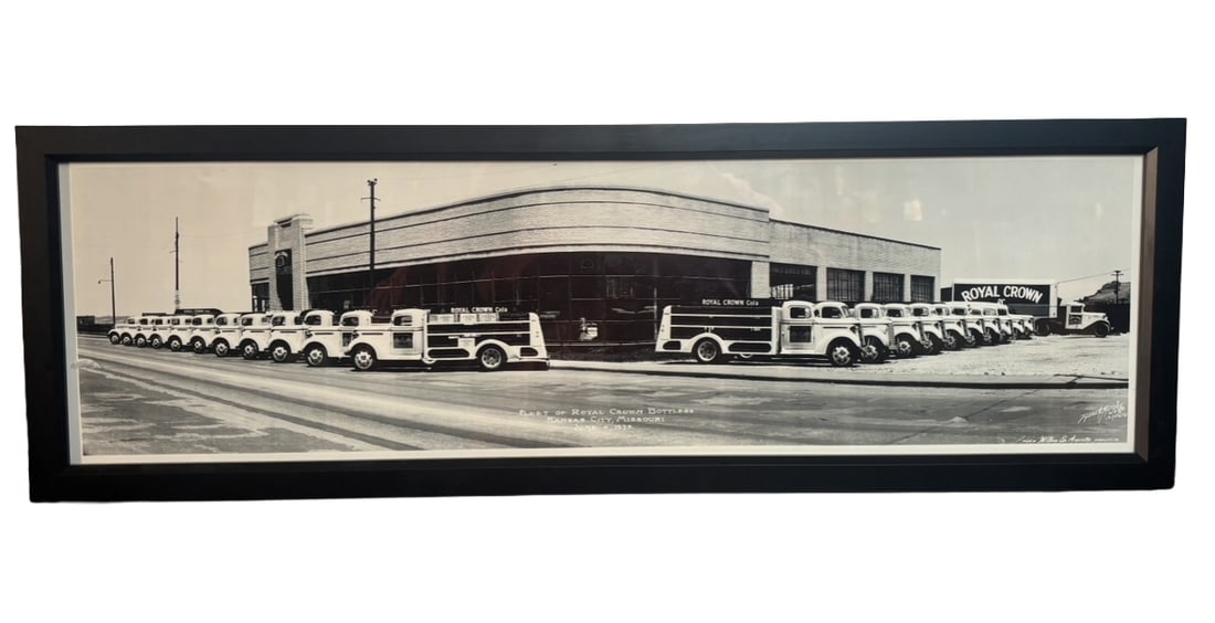 1939 Royal Crown Bottlers panoramic Black & white Photograph signed by artist Kansas City Mo: 1939 Royal Crown Bottlers panoramic Black & white Photograph signed by artist Kansas City Mo. signed by K.C. Photographer Chis Wilburn.