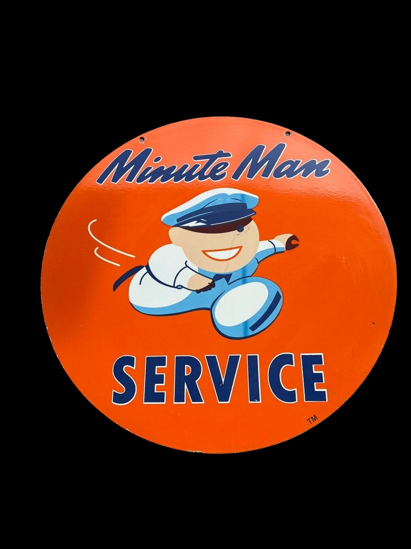 24" Union 76 'Minute Man Contemporary Porcelain double sided sign (1 of 1)