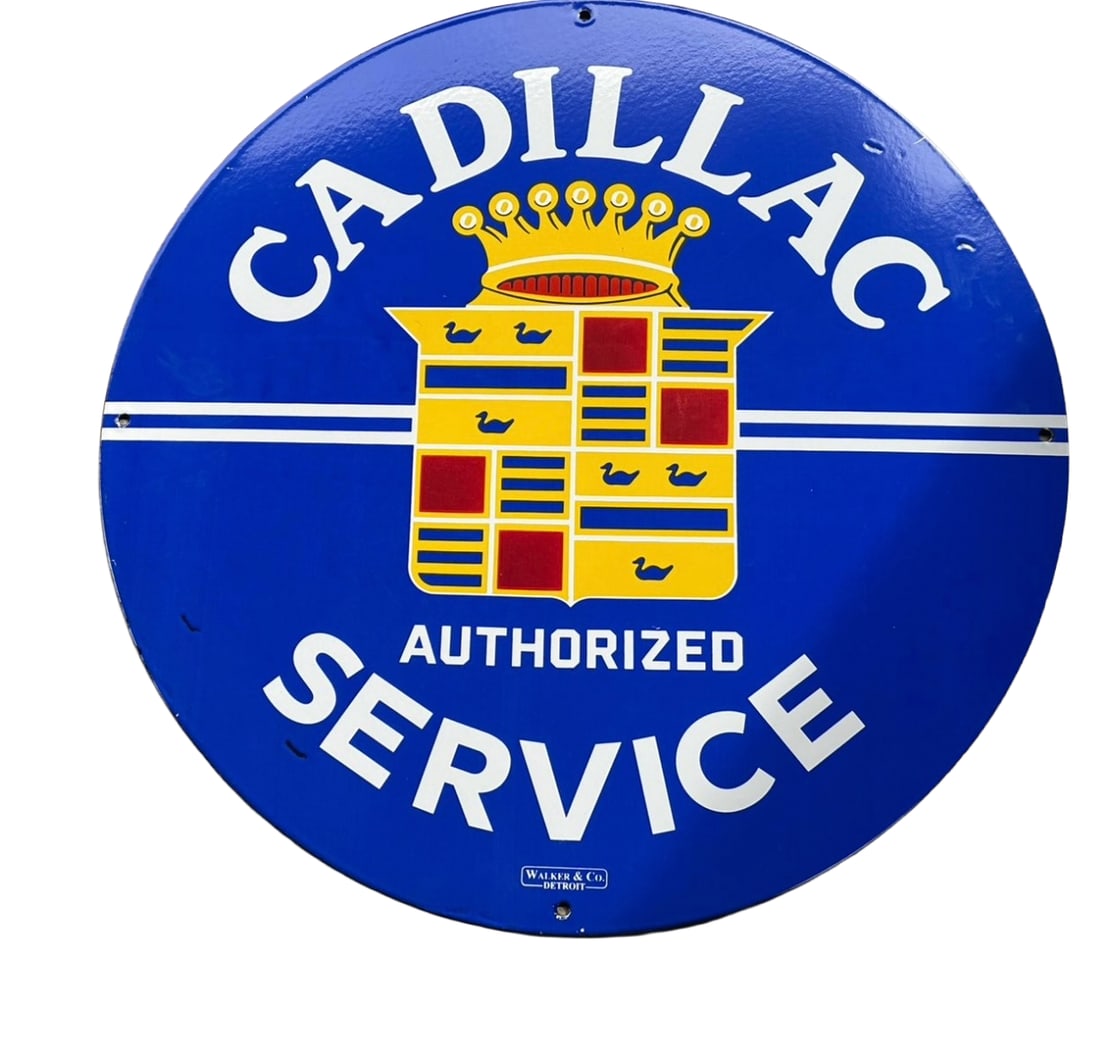 25' Cadilac Contemporary Porcelain Double Sided Sign Car Dealership: 25' Cadilac Contemporary Porcelain Double Sided Sign Car Dealership.Quality Sign. Heavy gauge metal. porcelain fired at 850 degrees! free shipping! shipping will be from our warehouse in India.