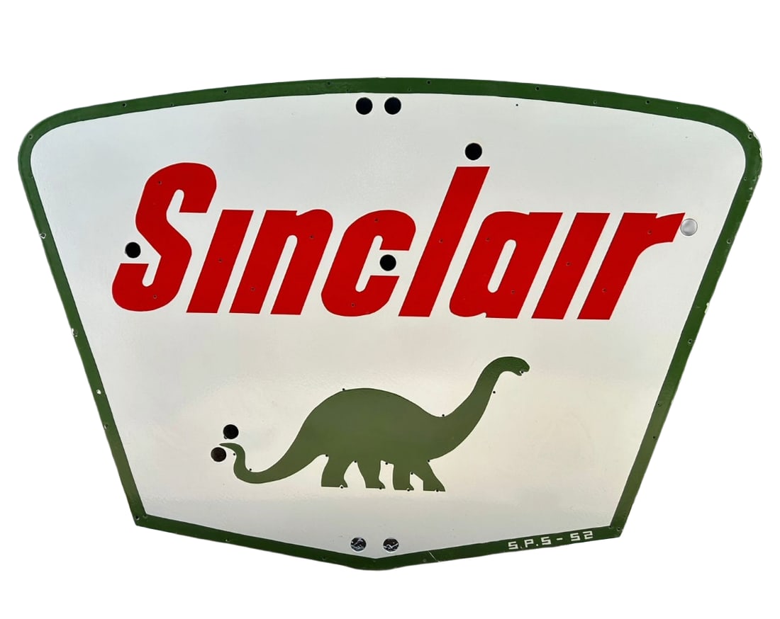 60"x42" Contemporary Sinclair Dino Porcelain Neon Skin Sign Gasoline Station Hand Brushed (1 of 4)