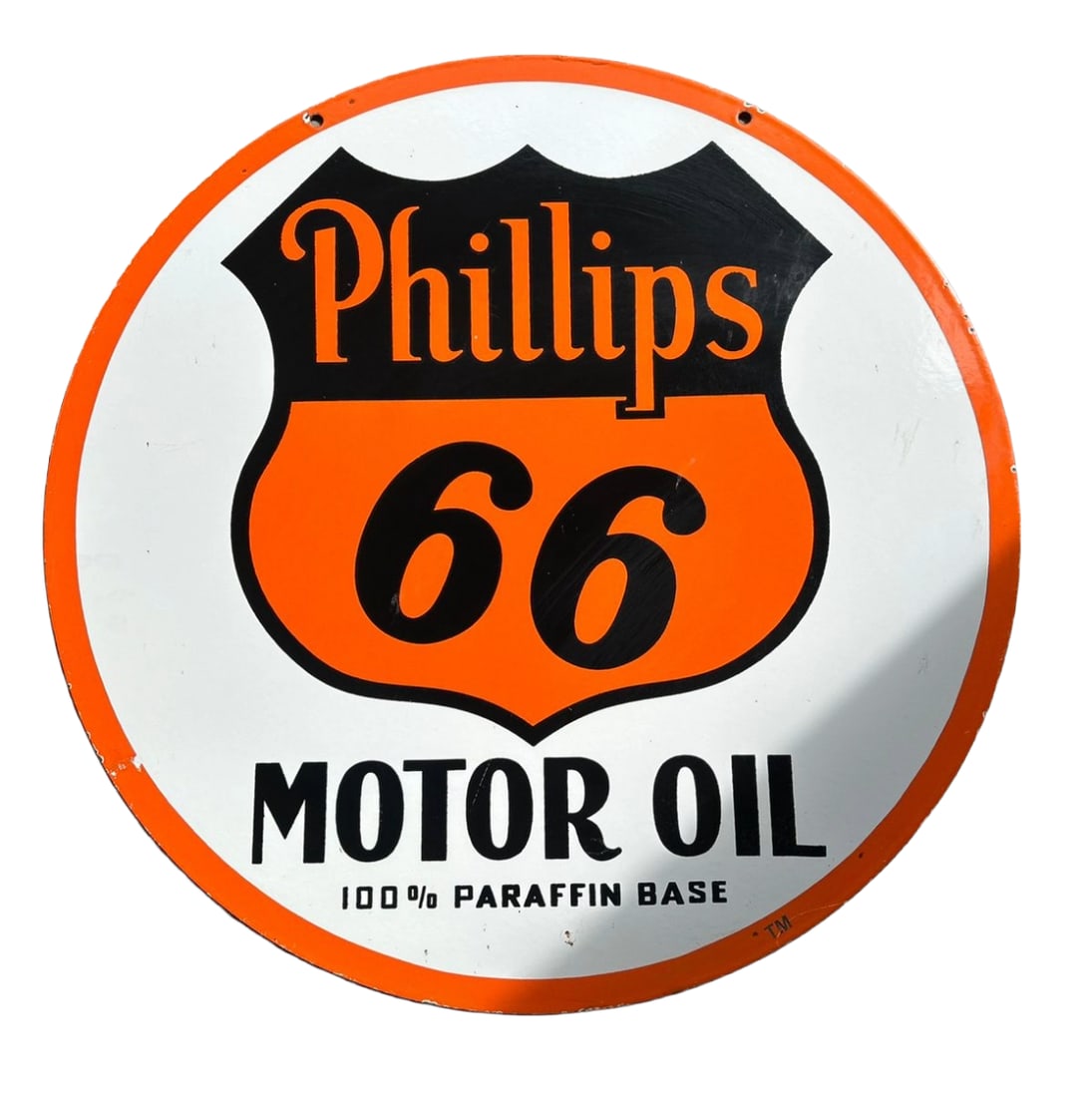 25" Contemporary ' Phillips 66 Motor Oil Porcelain sign Double Sided Gasoline (1 of 2)
