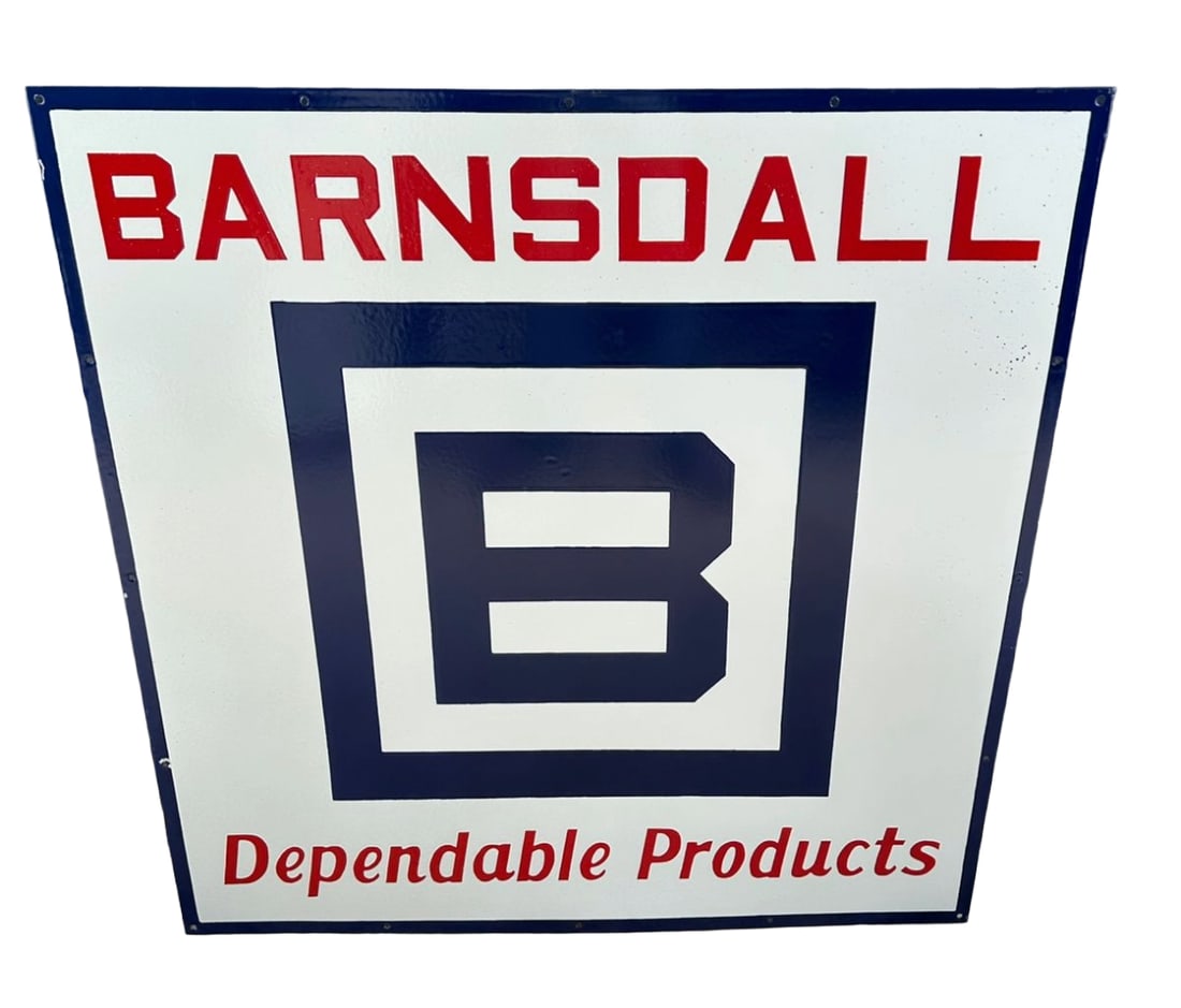 47.5"x47.5" contemporary Barnsdall B Oil Co Porcelain Sign Double Sided Petrolina (1 of 3)