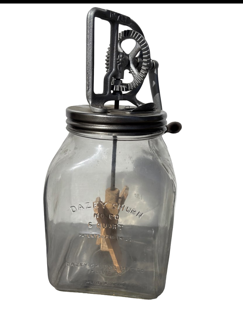 Antique Dazey Butter Churn No.60 6 Quart Patent Date Jar (1 of 6)