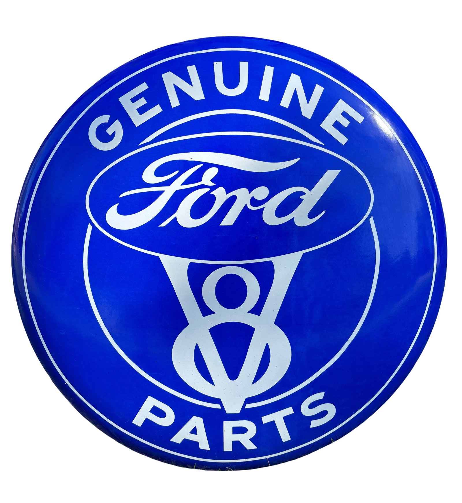 Contemporary 24" Porcelain Ford V8 Parts Button Sign Service Dealership (1 of 4)