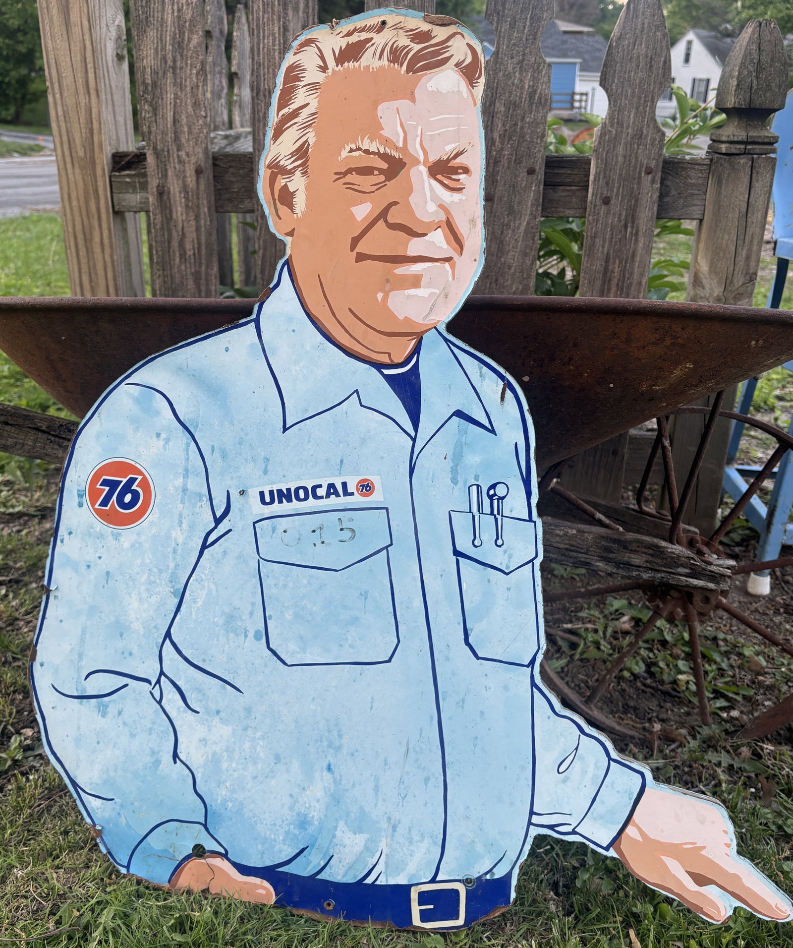 Vintage Unocal 76 Union Oil Co. Gas Station Attendant Sign (1 of 6)