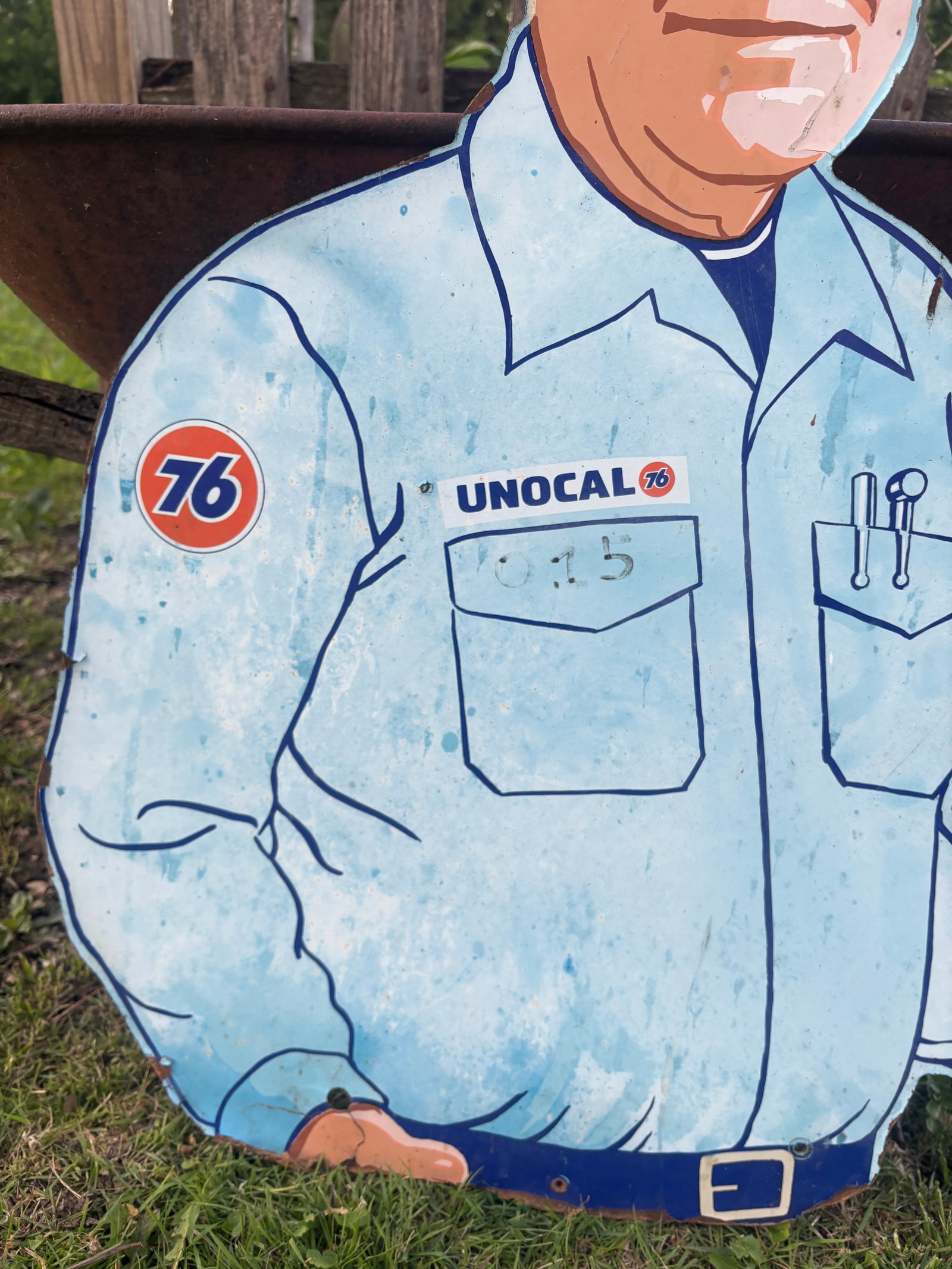 Vintage Unocal 76 Union Oil Co. Gas Station Attendant Sign - 2