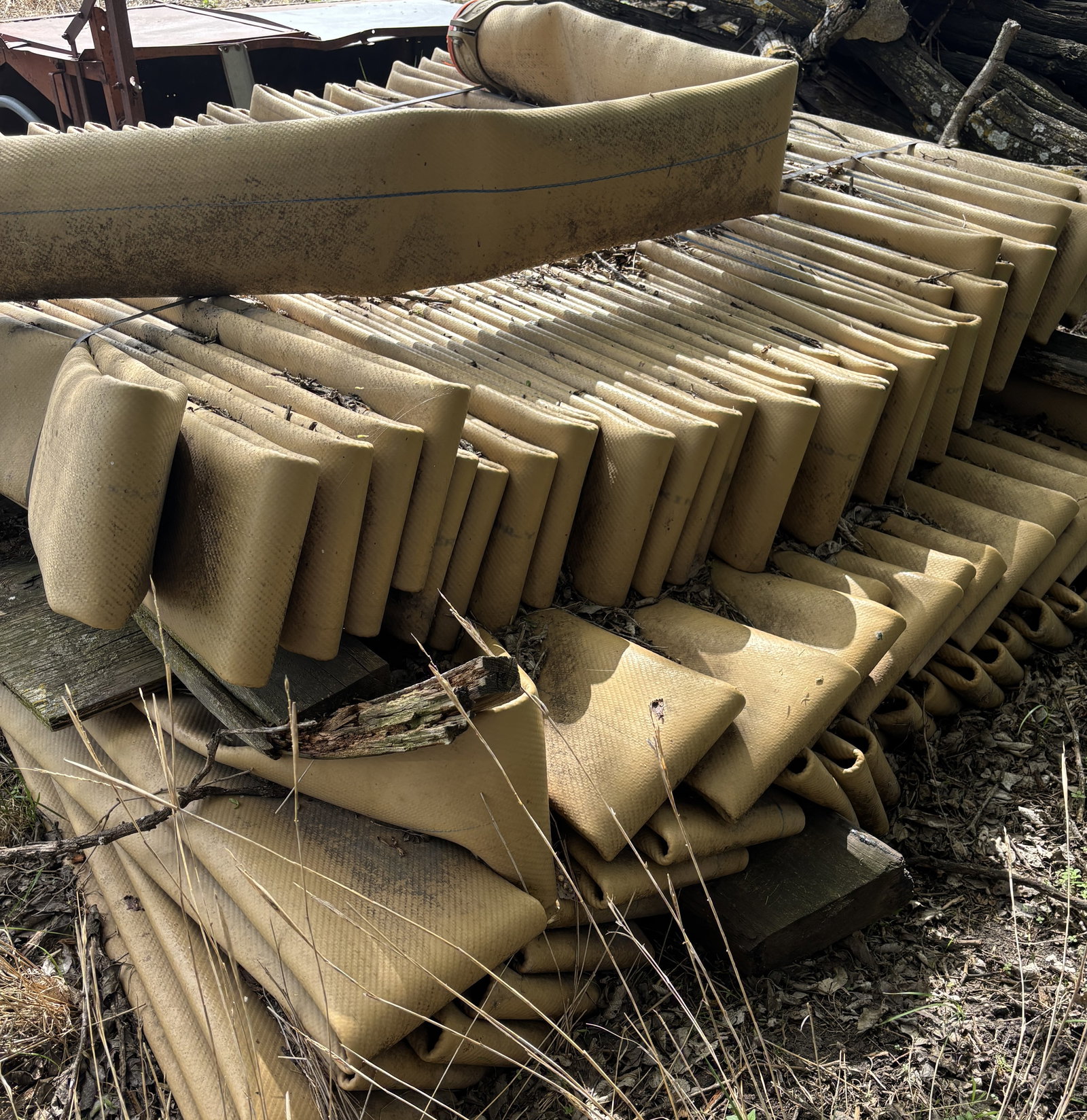 1000 Ft of 6" lay flat Water Fuel Discharge Hose: (2) 500-foot sections. Common Uses- Transferring fuel, Oil, Water In Agricultural or industrial settings. Pick up only. Buyer to arrainge 3rd party shipping. Location Du Bois Nebraska. Any questions