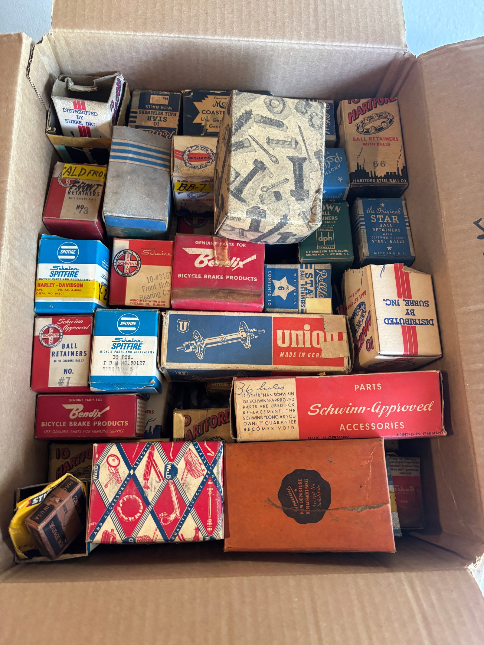 Large Lot Of Bicycle shop Boxes Parts Schwinn Ect - 7