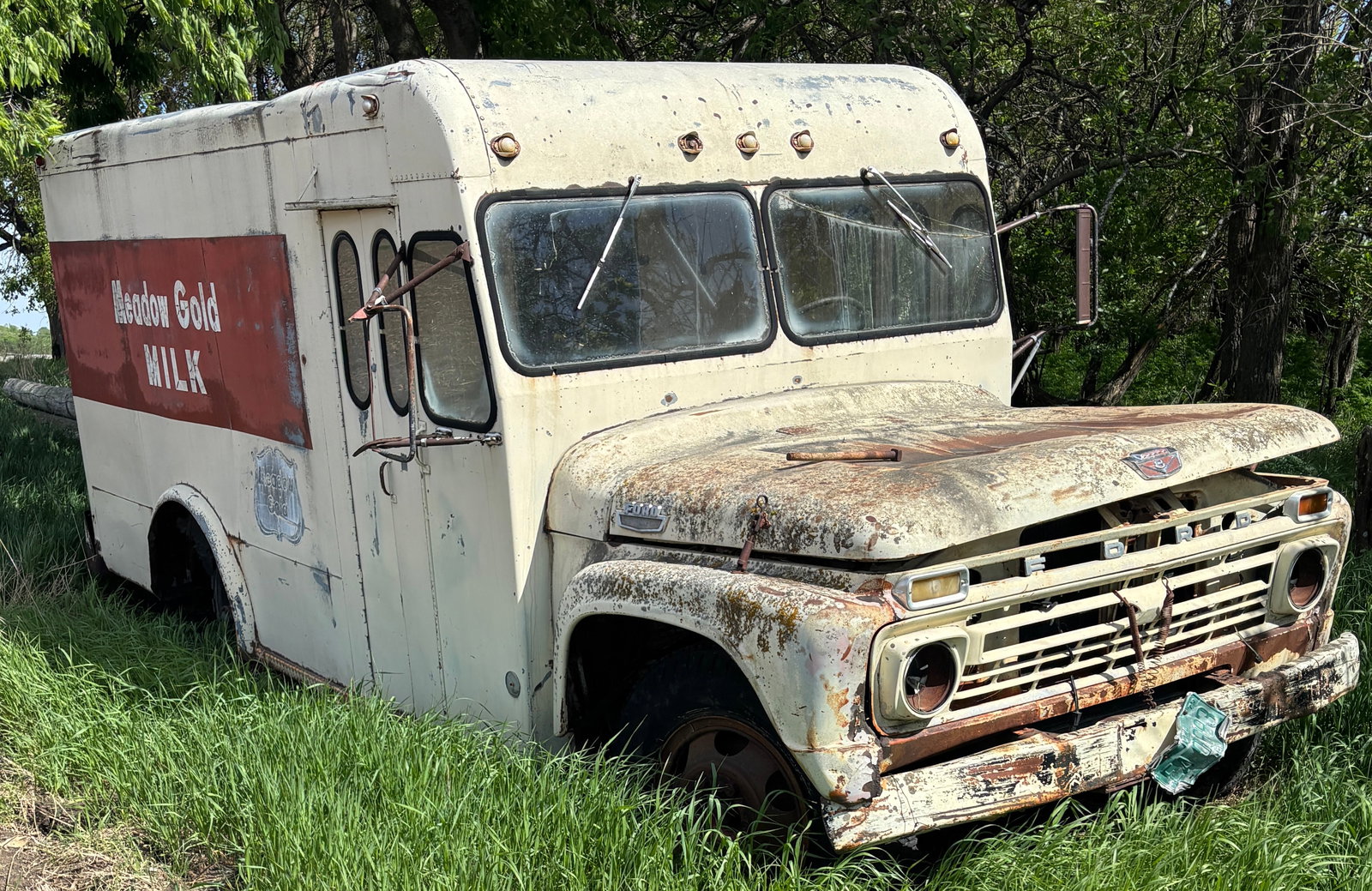 1960s Ford Meadow Gold Milk Truck Field Find Rat Rod - 2