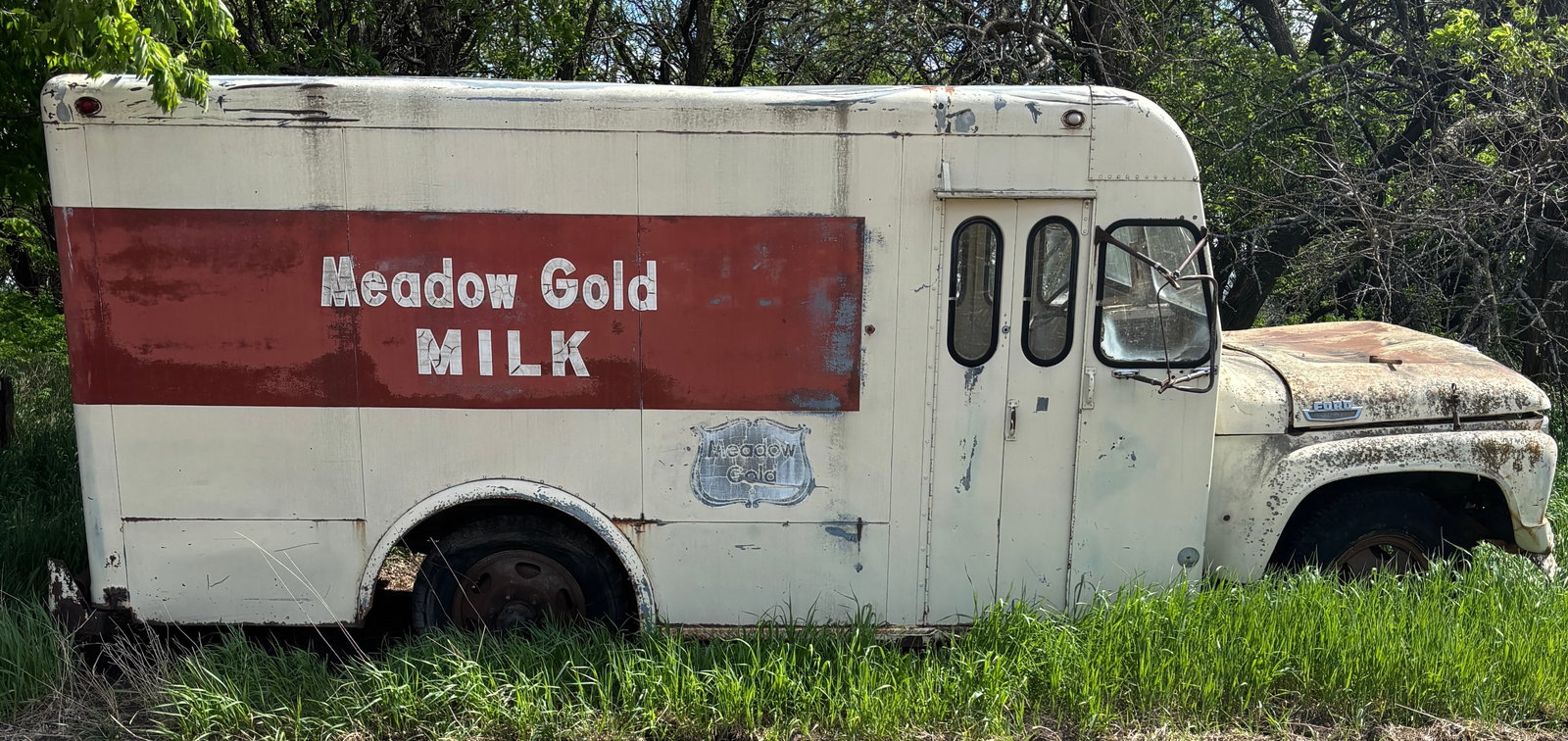 1960s Ford Meadow Gold Milk Truck Field Find Rat Rod - 3