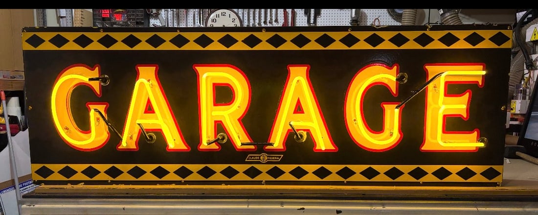 Large 6' Garage Porcelain Neon Sign (1 of 1)