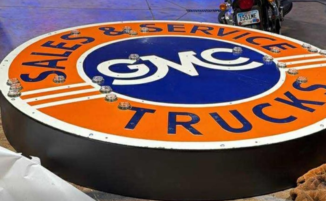 Large 48" GMC Trucks Porcelain Neon Sign - 3