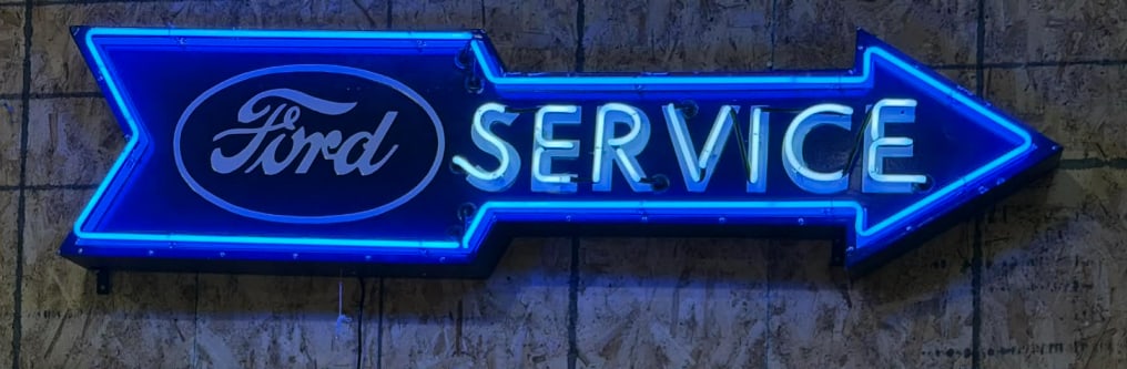 Ford Porcelain Arrow Neon Sign: Ford Porcelain Arrow Neon Sign