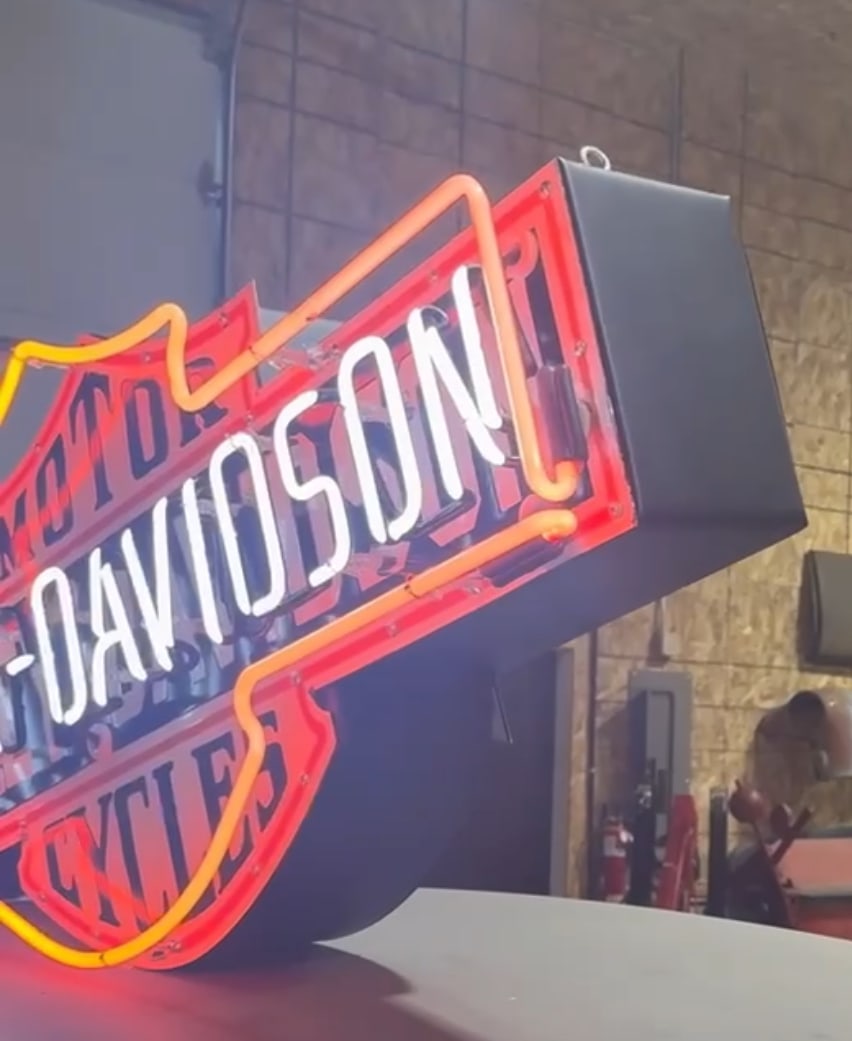 New 4Ft Harley Davidson Porcelain Neon sign - 3