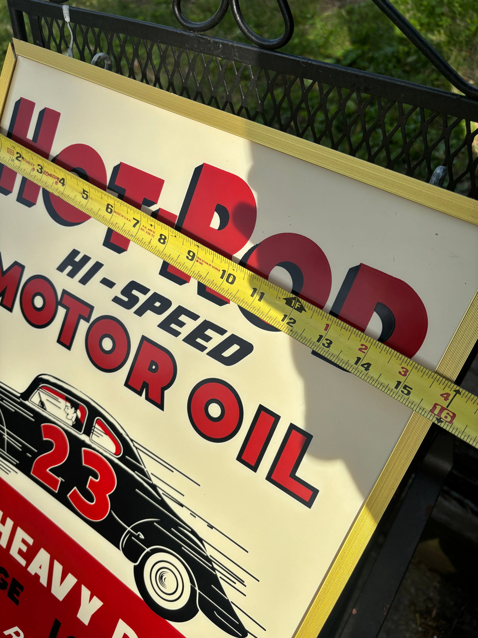 Hot-Rod Hi-Speed Motor Oil. Lighted Sign - 7