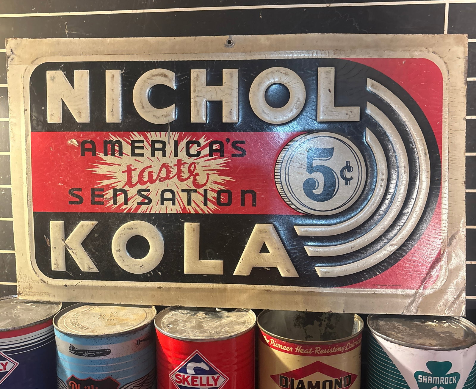 Nichol Kola Embossed Tin Tacker Sign (1 of 6)